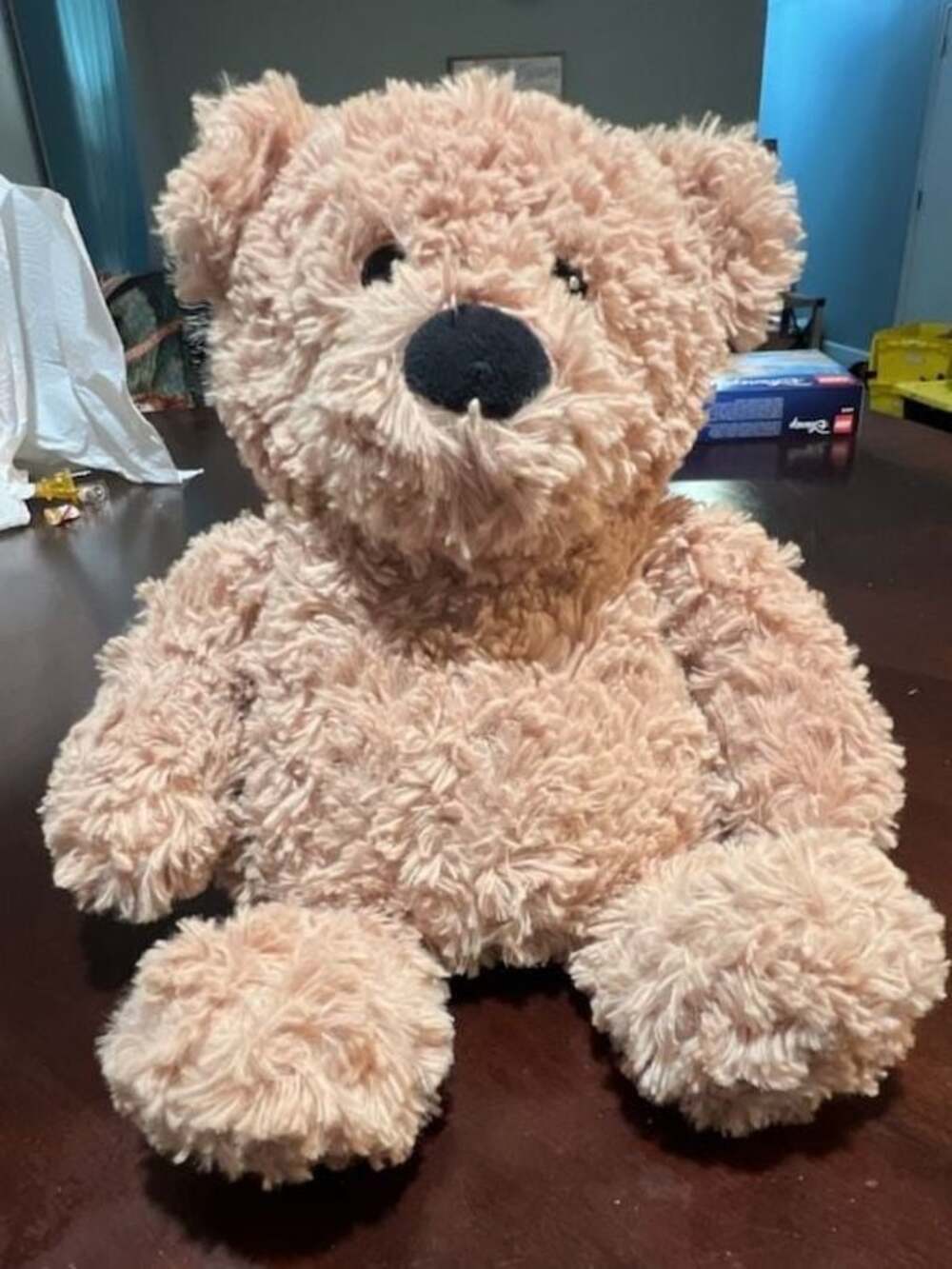 Warmies Brown Curly Bear Microwavable Plush Stuffed Animal